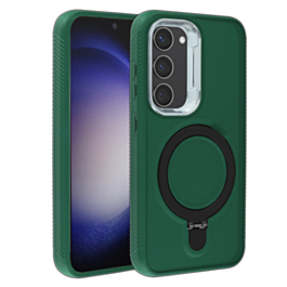 Support Heavy Duty Case with Wireless Charging Kickstand - DARK GREEN for Galaxy S23 (Only Ground Shipping)