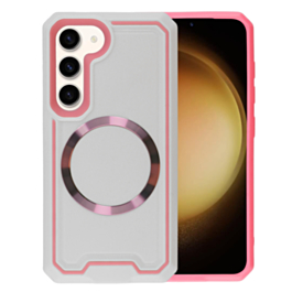 Galaxy S23 Plus Slim Non-Slip Transparent Matte Wireless Charging Case - PINK (Only Ground Shipping)