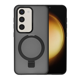 Carbon Wireless Charging Case with Ring Stand - BLACK for Galaxy S23 (Only Ground Shipping)