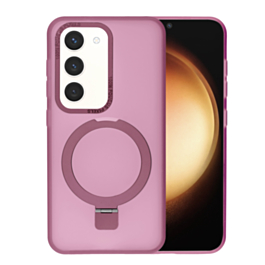 Carbon Wireless Charging Case with Ring Stand - PINK for Galaxy S23 (Only Ground Shipping)