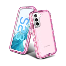 Galaxy S23 Transparent Shockproof Case - PINK (Only Ground Shipping)