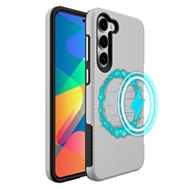 Galaxy S23 Plus Wireless Charger Dual Layer Case - SILVER (Only Ground Shipping)