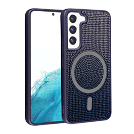 Wireless Charging Bling Diamond Crystal Case - PURPLE for Galaxy S23 (Only Ground Shipping)