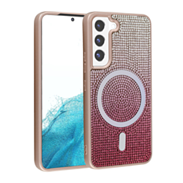 Wireless Charging Bling Diamond Crystal Case - ROSE GOLD for Galaxy S23 (Only Ground Shipping)
