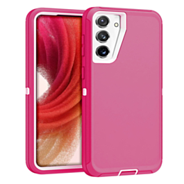Heavy Duty Case for Galaxy S23 FE (LIGHT PINK & WHITE) (Only Ground Shipping)