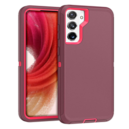 Heavy Duty Case for Galaxy S23 Plus (MAROON & PINK) (Only Ground Shipping)