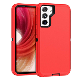 Heavy Duty Case for Galaxy S23 Plus (RED & BLACK) (Only Ground Shipping)