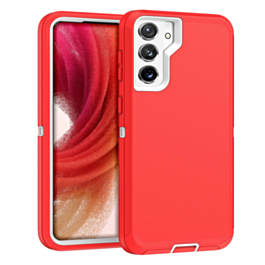 Heavy Duty Case for Galaxy S23 Plus (RED & WHITE) (Only Ground Shipping)