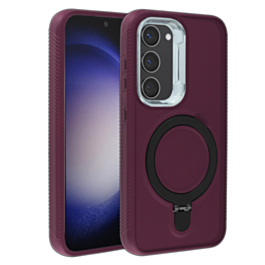 Support Heavy Duty Case with Wireless Charging Kickstand - MAROON for Galaxy S23 Plus (Only Ground Shipping)