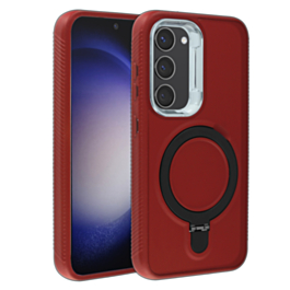 Support Heavy Duty Case with Wireless Charging Kickstand - RED for Galaxy S23 Plus (Only Ground Shipping)