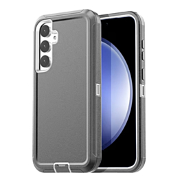 Heavy Duty Case for Galaxy S24 FE (DARK GRAY & WHITE) (Only Ground Shipping)
