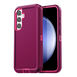 Heavy Duty Case for Galaxy S24 FE (MAROON & BLACK) (Only Ground Shipping)