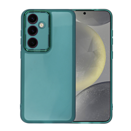 Soft Silicone Transparent Case - GREEN for Galaxy S24FE (Only Ground Shipping)