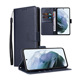 Leather Wallet Case with Card Slot - BLUE for Galaxy S25 Plus / S24 Plus (Only Ground Shipping)