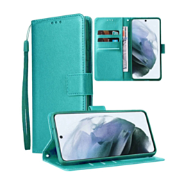 Leather Wallet Case with Card Slot - TEAL for Galaxy S25 Plus / S24 Plus (Only Ground Shipping)