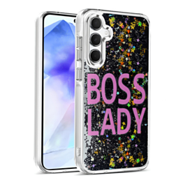 Liquid Quicksand Glitter Cover Case - BOSS LADY for Galaxy S25 Plus (Only Ground Shipping)