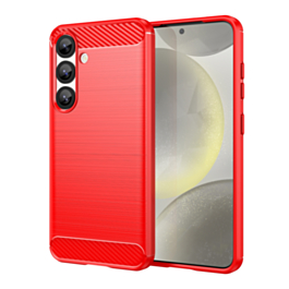 Flexible TPU Rubber Case - RED for Galaxy S25 Plus (Only Ground Shipping)