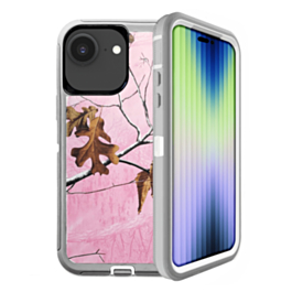 Heavy Duty Case - (CAMO PINK) for iPhone 16e / 17e (Only Ground Shipping)
