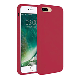 Soft Solid Silicone Case (Full Buttom Cover) - STRAWBERRY PINK for iPhone 8P / 7P (Only Ground Shipping)