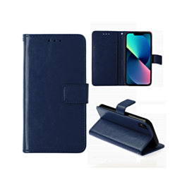 Leather Wallet Case with Card Slot - BLUE for iPhone XR (Only Ground Shipping)