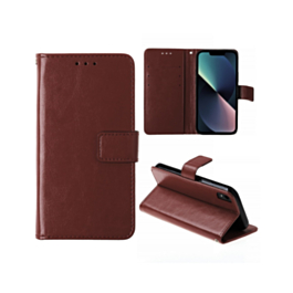 Leather Wallet Case with Card Slot - BROWN for iPhone XR (Only Ground Shipping)