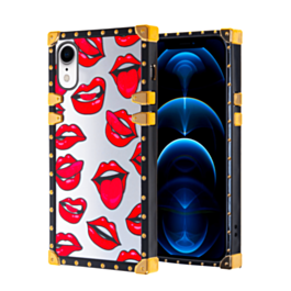 Square Case with Mirror Design - Style 10 for iPhone XR (Only Ground Shipping)