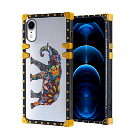 Square Case with Mirror Design - Style 2 for iPhone XR (Only Ground Shipping)