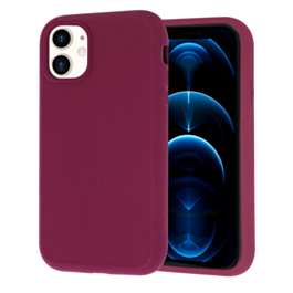 Dual Layer Serrated Case - MAROON for iPhone XR (Only Ground Shipping)