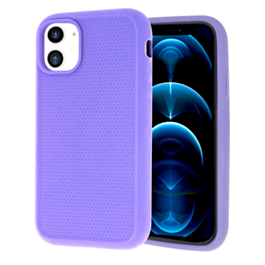 Dual Layer Serrated Case - PURPLE for iPhone XR (Only Ground Shipping)