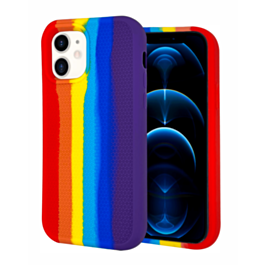 Dual Layer Serrated Case - RAINBOW for iPhone XR (Only Ground Shipping)