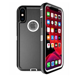 Heavy Duty Case for iPhone XS Max (BLACK & WHITE) (Only Ground Shipping)