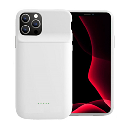 Slim Protective Charging Case (5000 mAh) for iPhone 13 Mini (WHITE) (Only Ground Shipping)