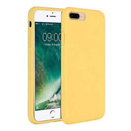 Soft Solid Silicone Case (Full Buttom Cover) - YELLOW for iPhone 7G / 8G / SE 2020 (Only Ground Shipping)