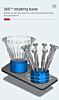 BEST 10S Ten Holes Aluminum 360 Rotating Magnetic Screwdriver Storage Rack (BLUE)