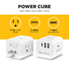 Powerpeak 6in1 Multi Port Power Block (3xAC Outlets & 2x USB-A & 1x USB-C) (Only Ground Shipping)
