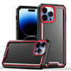 Slim Non-Slip Transparent Matte Case - BLACK & RED for iPhone 13 Pro Max (Only Ground Shipping)