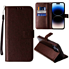 Leather Wallet Case with Card Slot - BROWN for iPhone 14 Pro Max (Only Ground Shipping)
