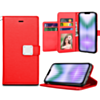 iPhone 14 Plus / 15 Plus Elegant Leather Wallet Case - RED (Only Ground Shipping)