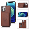 Leather Pocket Wallet Case - BROWN for iPhone 14 Pro Max (Only Ground Shipping)