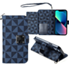 Leather Wallet Case with Card Slot - BLUE for iPhone 15 Pro Max (Only Ground Shipping)