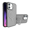 iPhone 16 Plus Carbon Wireless Charging Case with Ring Stand - BLACK (Only Ground Shipping)