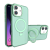 iPhone 16 Plus Carbon Wireless Charging Case with Ring Stand - GREEN (Only Ground Shipping)