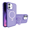 iPhone 16 Plus Carbon Wireless Charging Case with Ring Stand - PURPLE (Only Ground Shipping)