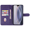 Leather Wallet Case with Card Slot - PURLE for iPhone 16 Pro (Only Ground Shipping)
