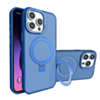 Carbon Wireless Charging Case with Ring Stand - DARK BLUE for iPhone 16 Pro (Only Ground Shipping)