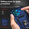Moto G22 Dual Layers Hybrid Case with Metal Ring And Camera Protector - BLUE (Only Ground Shipping)