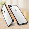 Shockproof Transparent Soft Gel TPU Case - ORANGE for iPhone XR (Only Ground Shipping)