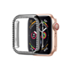 iWatch 42mm (2024) Stone PC Bumper Case with Tempered Glass - BLACK (Only Ground Shipping)