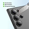 Camera Lens Protector with Metal Ring for Galaxy S23 Ultra (Black)