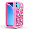 Protective Glitter Liquid Bumper Case - HOT PINK for iPhone 12 Mini (Only Ground Shipping)